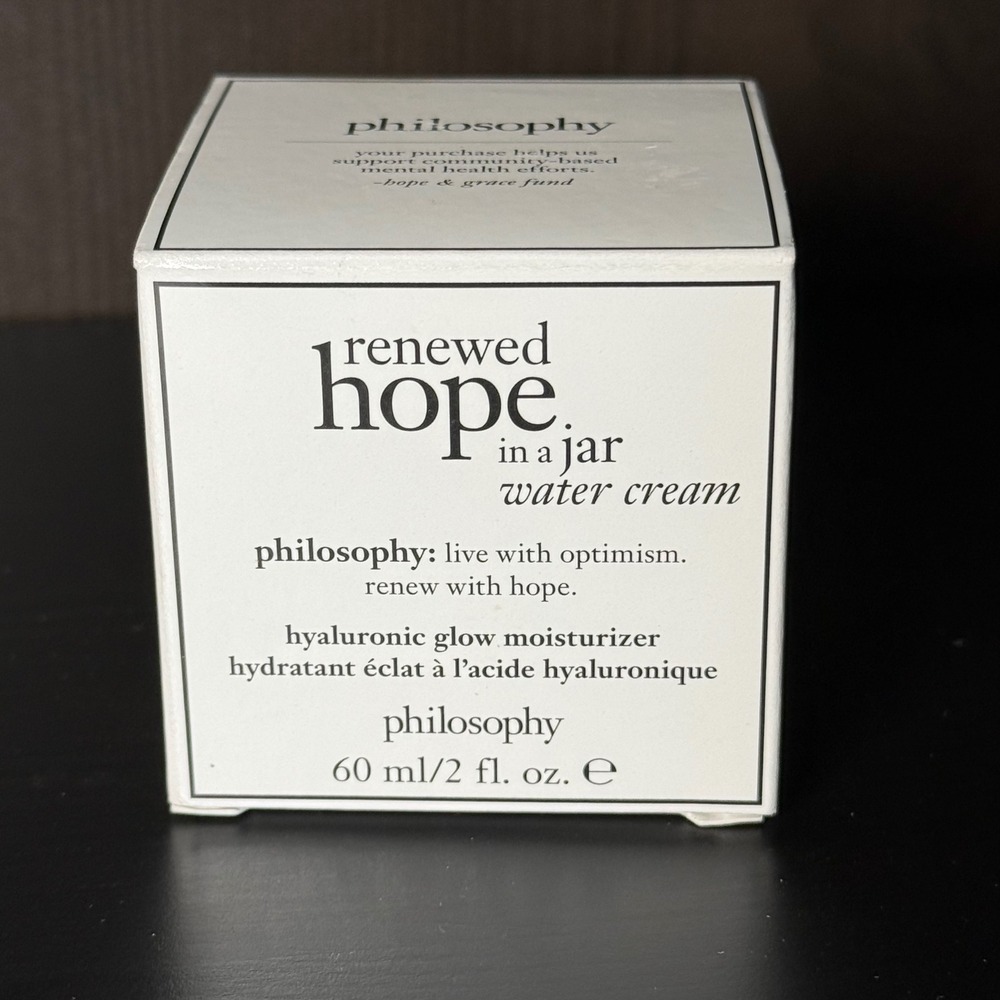 Philosophy Renewed Hope in a Jar Water Cream Hyaluronic Glow Moisturizer 2oz NEW
